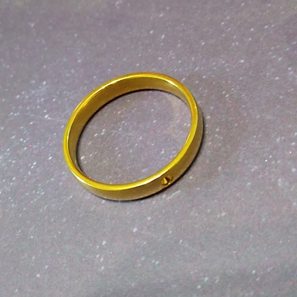 Men's steel gold tone ring 11.5 #802